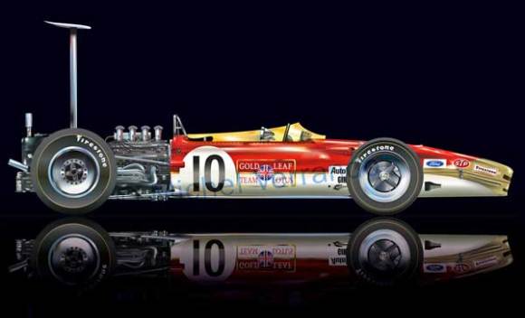 Lotus 49B Graham Hill - illustration réalisée sur illustrator